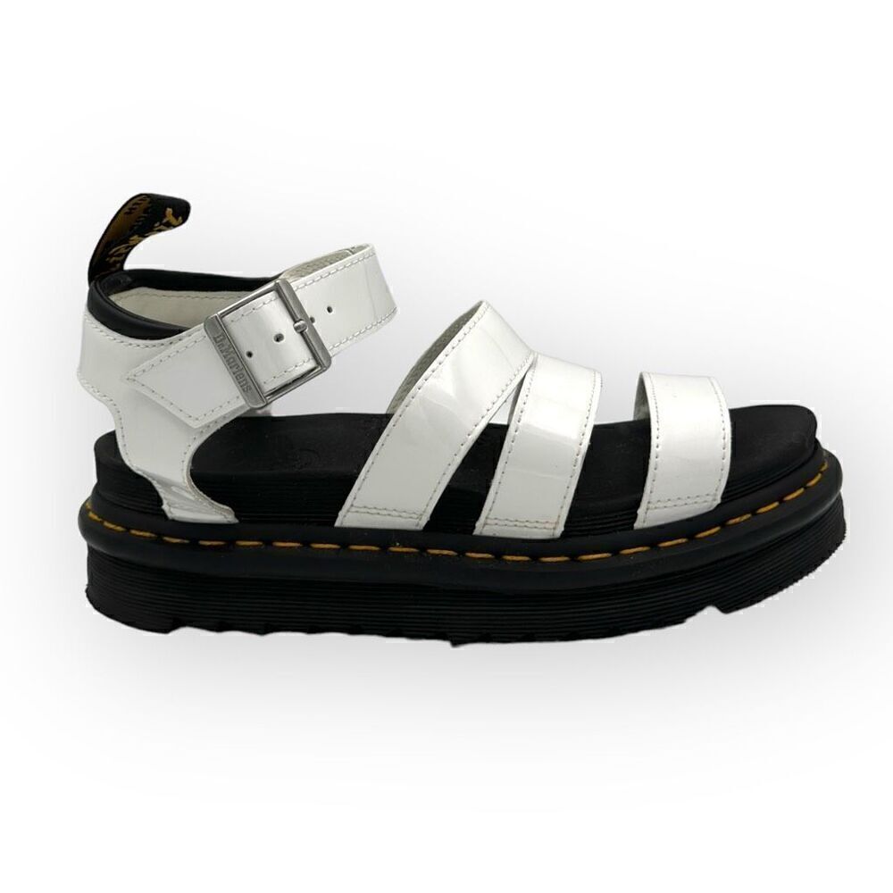 Doc Martens Blaire Sandal White Black Womens 7 RIGHT shoe ONLY